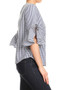 NINA ROSSI Women's Gingham Plaid Blouse with Pearl Accents Available in 2 Colors