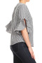 NINA ROSSI Women's Gingham Plaid Blouse with Pearl Accents Available in 2 Colors