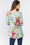Women's Flower Print Tunic Top with Pockets