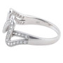 Sterling Silver Scribble Ring with CZ
