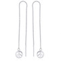 Sterling Silver Peace Symbol Threader Earrings