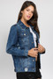 AMERICAN BAZI Denim Jean Jacket with Attitude