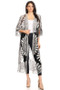 Two Tone Sheer Kimono with Embroidery.
