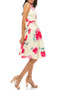 AMBITION Sleeveless Floral Print Taffeta Dress Pastel Yellow