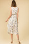 LA ROS Sleeveless Chiffon Midi Dress in Off White Floral