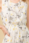 LA ROS Sleeveless Chiffon Midi Dress in Off White Floral