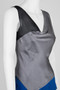 Anne Klein Cowl Neck Sleeveless Color Blocked Dress