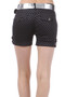 Shorts with Zipper Pocket Detail and Belt