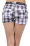 Plaid Shorts with 4 Pockets and Belt