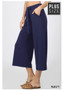 PLUS SIZE CROPPED LOUNGE POCKETS PANT DRAWSTRING WAIST IN VARIOUS COLORS