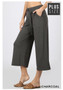 PLUS SIZE CROPPED LOUNGE POCKETS PANT DRAWSTRING WAIST IN VARIOUS COLORS