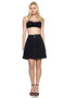 BE GIRL Stretch Denim A-Line Mini Skirt in Black