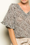 V-NECK BELL SLEEVE TOP