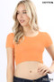 SHORT SLEEVE COTTON CROP-TOP ACTIVEWEAR IN 4 COLORS