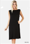 PREMIUM FABRIC KNEE LENGTH TANK DRESS WITH COMFORT FIT 3 COLORS AVAILABLE