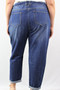 Plus Size Dark Blue Ripped Jeans