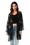 Sheer Open Front Cardigan 