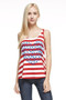 Americana Striped Tank Top with Stars