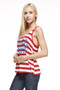 Americana Striped Tank Top with Stars