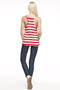 Americana Striped Tank Top with Stars