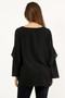 NALGAE WING Plus Size Boat Neck Layered Bell Sleeve Top with Long Sleeves