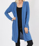 PLUS SIZE SWEATER OPEN FRONT KNEE LENGTH CARDIGAN AVAILABLE IN 4 COLORS