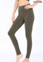 PREMIUM COTTON FOLD-OVER WAIST YOGA LEGGINGS AVAILABLE IN 5 COLORS