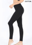 PREMIUM COTTON FOLD-OVER WAIST YOGA LEGGINGS AVAILABLE IN 5 COLORS