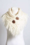 Stylish Fringe Button Scarf in 2 Colors