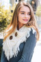 Stylish Fringe Button Scarf in 2 Colors