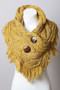 Stylish Fringe Button Scarf in 2 Colors