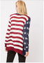 COZY CASUAL FLAG PATTERN KNIT OPEN CARDIGAN