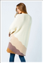COZY CASUAL KNIT OPEN FRONT COLOR BLOCK CARDIGAN