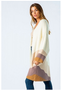 COZY CASUAL KNIT OPEN FRONT COLOR BLOCK CARDIGAN