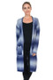 EINII Wool Blend Long Cardigan in Ombre