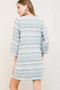 ENTRO Printed Shift Dress with Tie neck