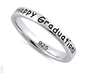 Sterling Silver "Happy Graduation! We're so proud of you!" Ring
