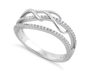Sterling Silver Vines Freeform CZ Ring