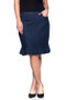 BE GIRL Stretch Denim Skirt with Ruffle Hem Line