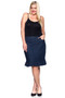 BE GIRL Stretch Denim Skirt with Ruffle Hem Line