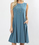 SLEEVELESS CLASSIC A-LINE DRESS AVAILABLE IN 4 COLORS