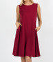 SLEEVELESS CLASSIC A-LINE DRESS AVAILABLE IN 4 COLORS