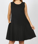 PLUS SIZE SLEEVELESS CLASSIC A-LINE DRESS AVAILABLE IN 6 COLORS