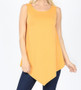 PREMIUM SLEEVELESS SCOOP NECK TRIANGLE HEM TOP AVAILABLE IN 2 COLORS
