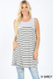 SLEEVELESS ROUND NECK COLOR BLOCK TOP