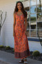 ANGIE Button Front Maxi Length Sun Dress