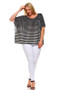 POLIANA Plus Size Checkered Top with Relax Fit