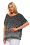 POLIANA Plus Size Checkered Top with Relax Fit