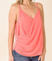 WOVEN DOUBLE LAYER CHIFFON SPAGHETTI STRAP TOP 3 COLORS