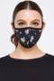MADE IN THE USA Reusable Face Masks - Adult BLACK FLOWERS